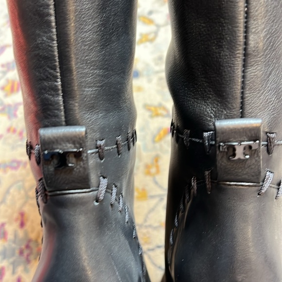 NIB Tory Burch Contraire 90mm Boot Golf Napa Black Size 10.5 Style 42750 - Picture 12 of 15